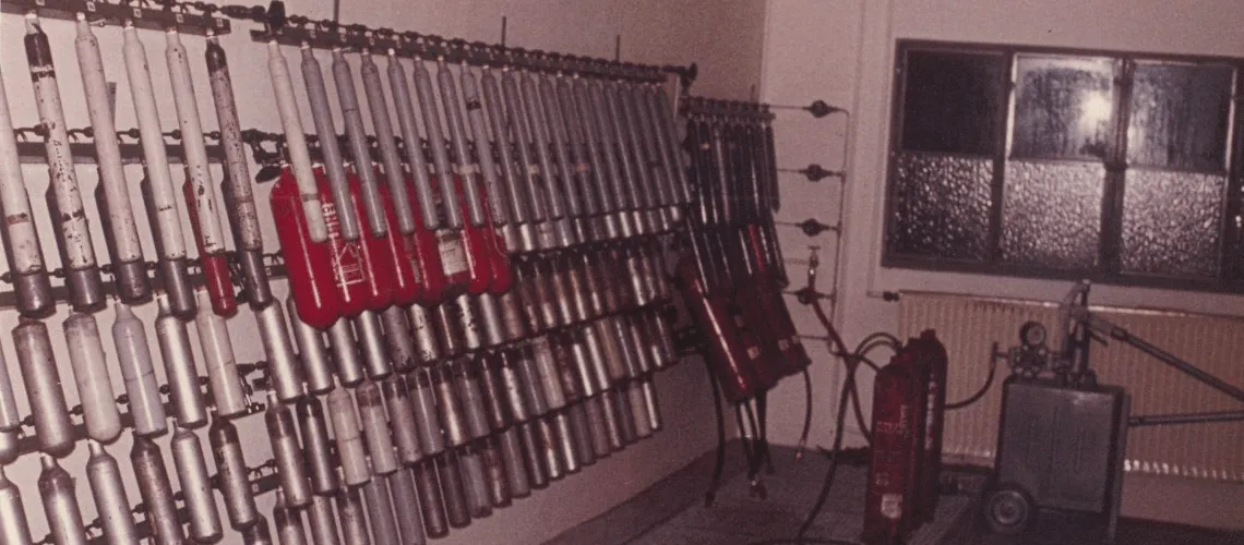 Werkstatt im Gründungsjahr 1975
